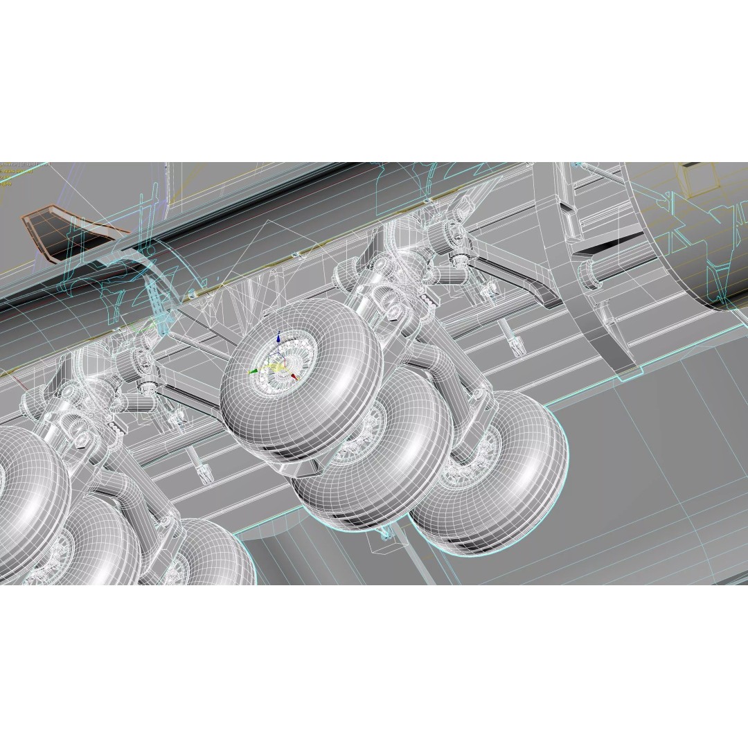 C-17 Globemaster III 3D Model – Low-Poly Military Transport Aircraft, FBX - View 18
