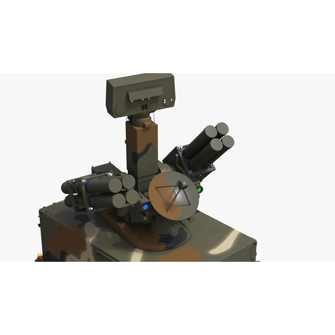 Truck with Trailer Air Defense Missile Complex 3D Model – PBR Military Vehicle, FBX, OBJ - View 20