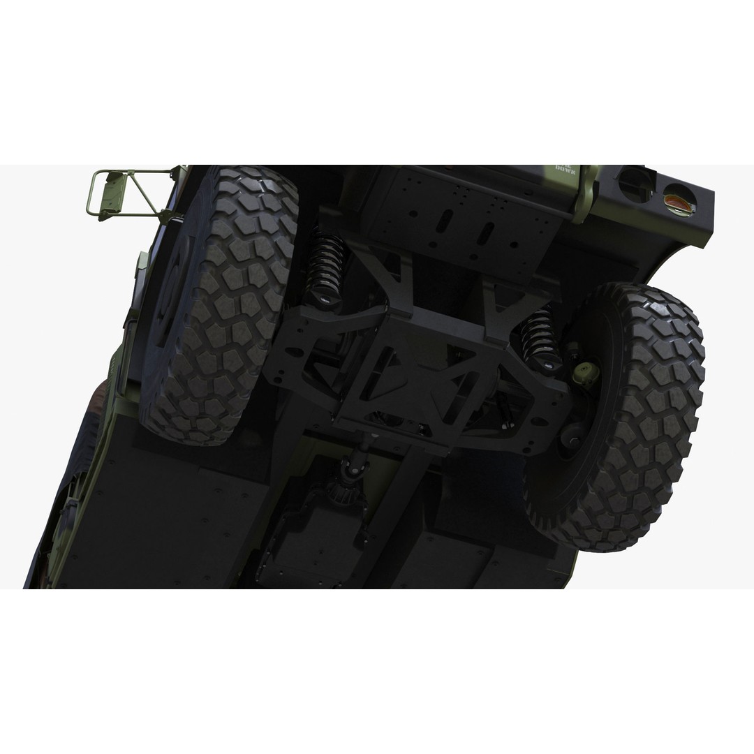 Truck with Trailer Air Defense Missile Complex 3D Model – PBR Military Vehicle, FBX, OBJ - View 25