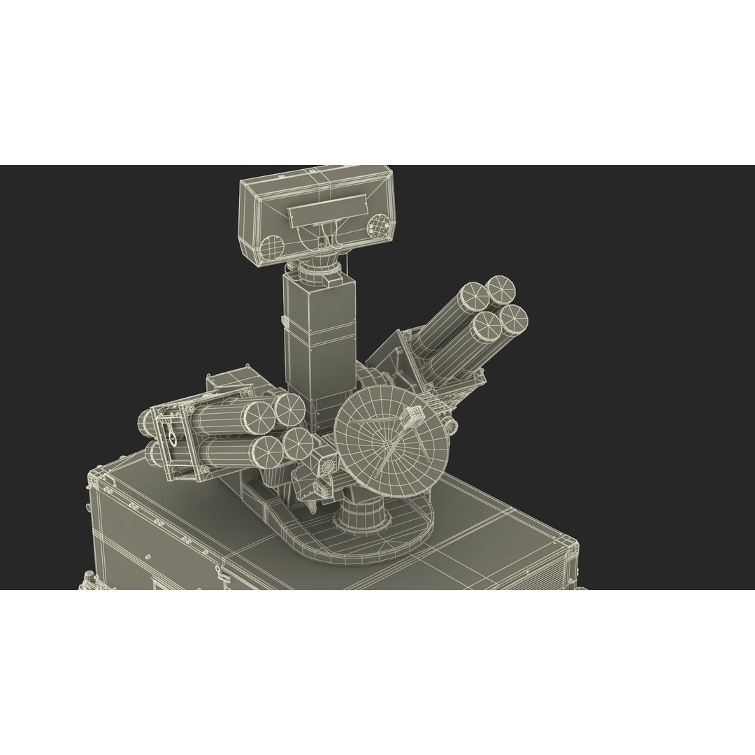 Truck with Trailer Air Defense Missile Complex 3D Model – PBR Military Vehicle, FBX, OBJ - View 51