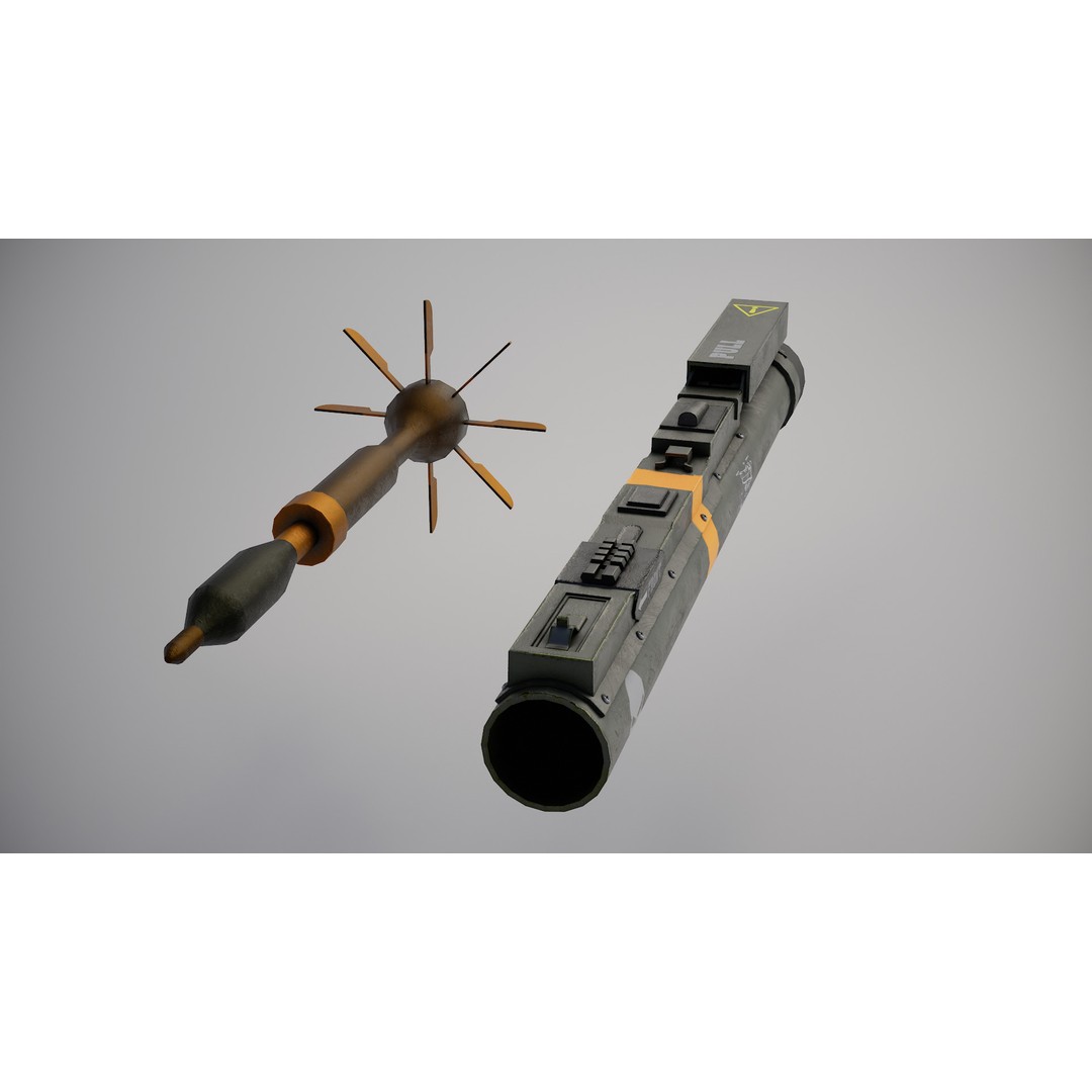 M72A7 LAW 3D Model – Low Poly Game-Ready Weapon, FBX - View 11