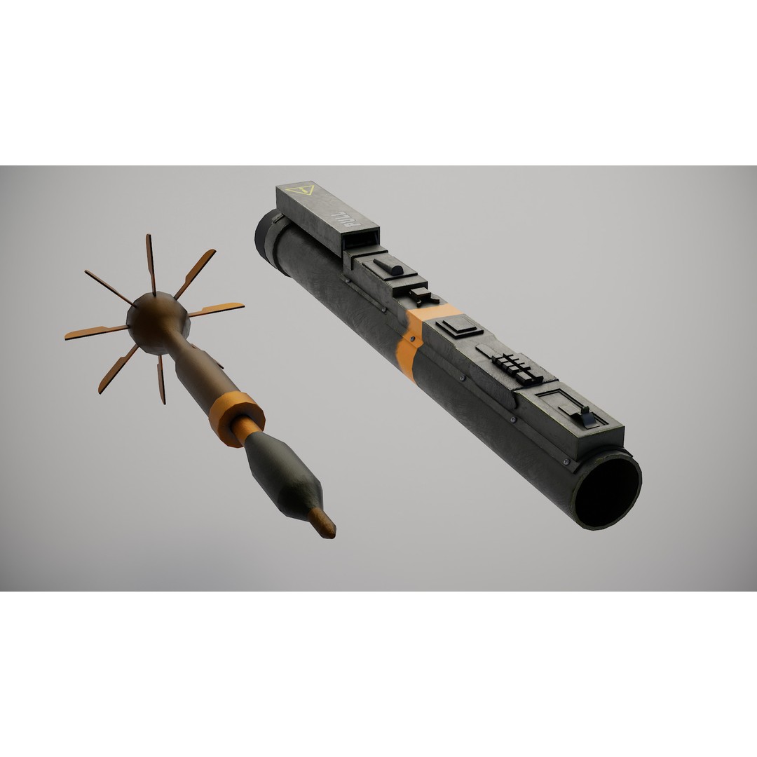 M72A7 LAW 3D Model – Low Poly Game-Ready Weapon, FBX - View 12
