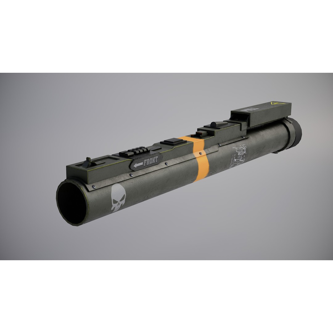 M72A7 LAW 3D Model – Low Poly Game-Ready Weapon, FBX - View 13
