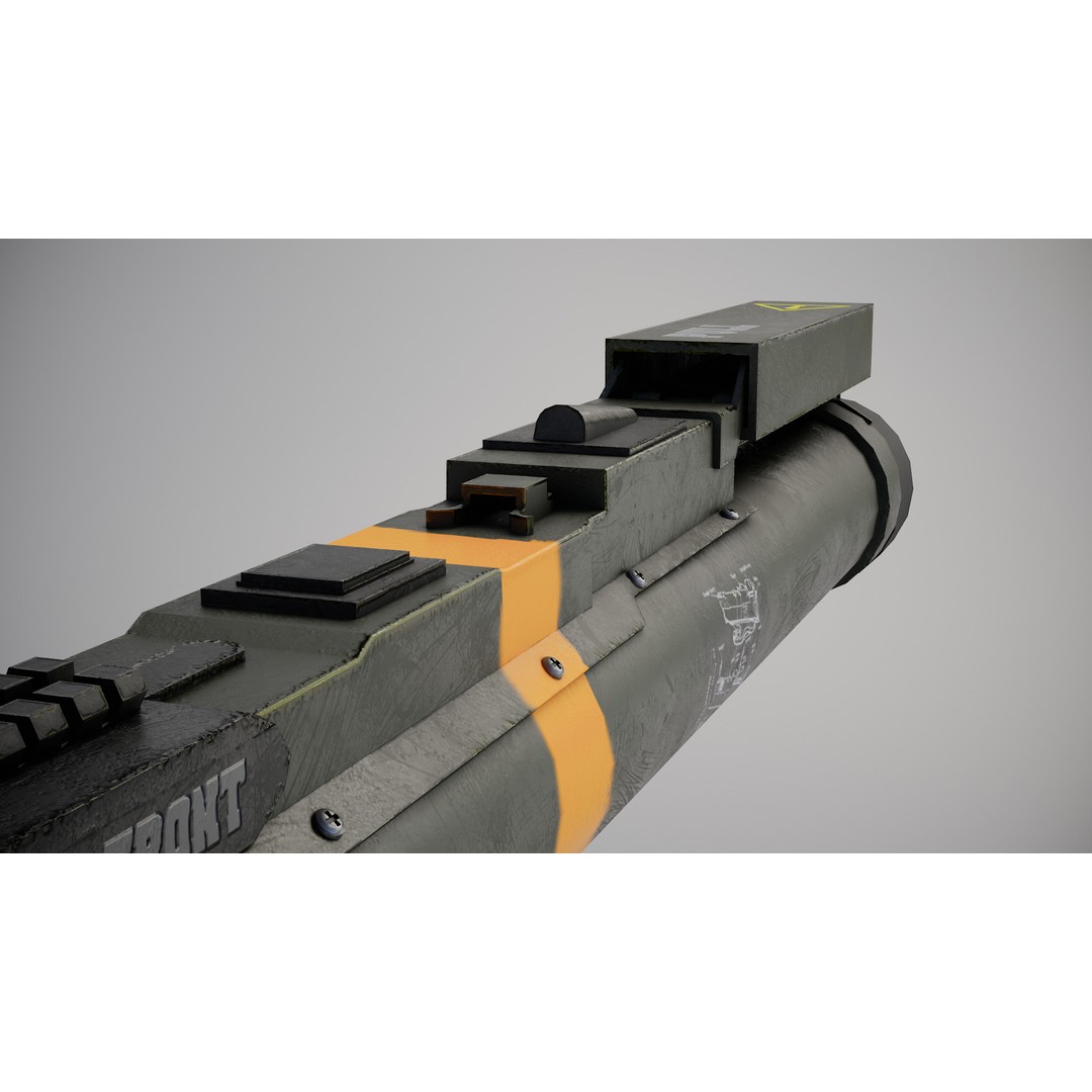 M72A7 LAW 3D Model – Low Poly Game-Ready Weapon, FBX - View 8