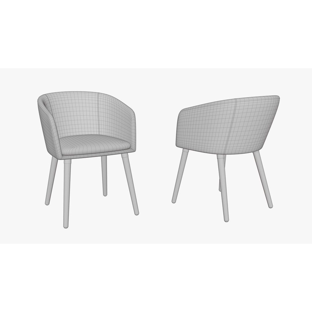 Realistic Dining Chair 3D Model – PBR Textures, FBX, Blender