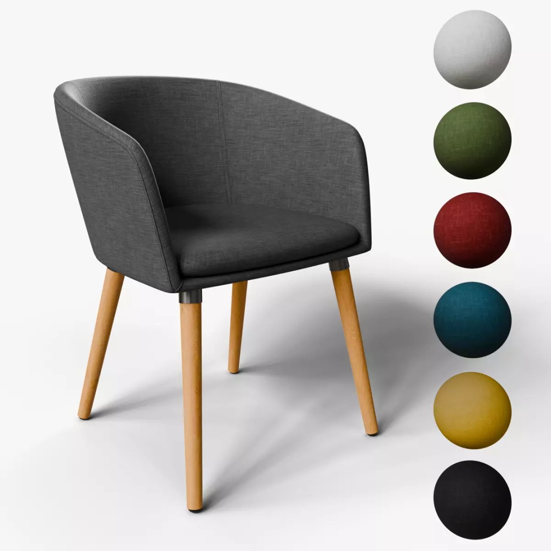 Realistic Dining Chair 3D Model – PBR Textures, FBX, Blender - View 2