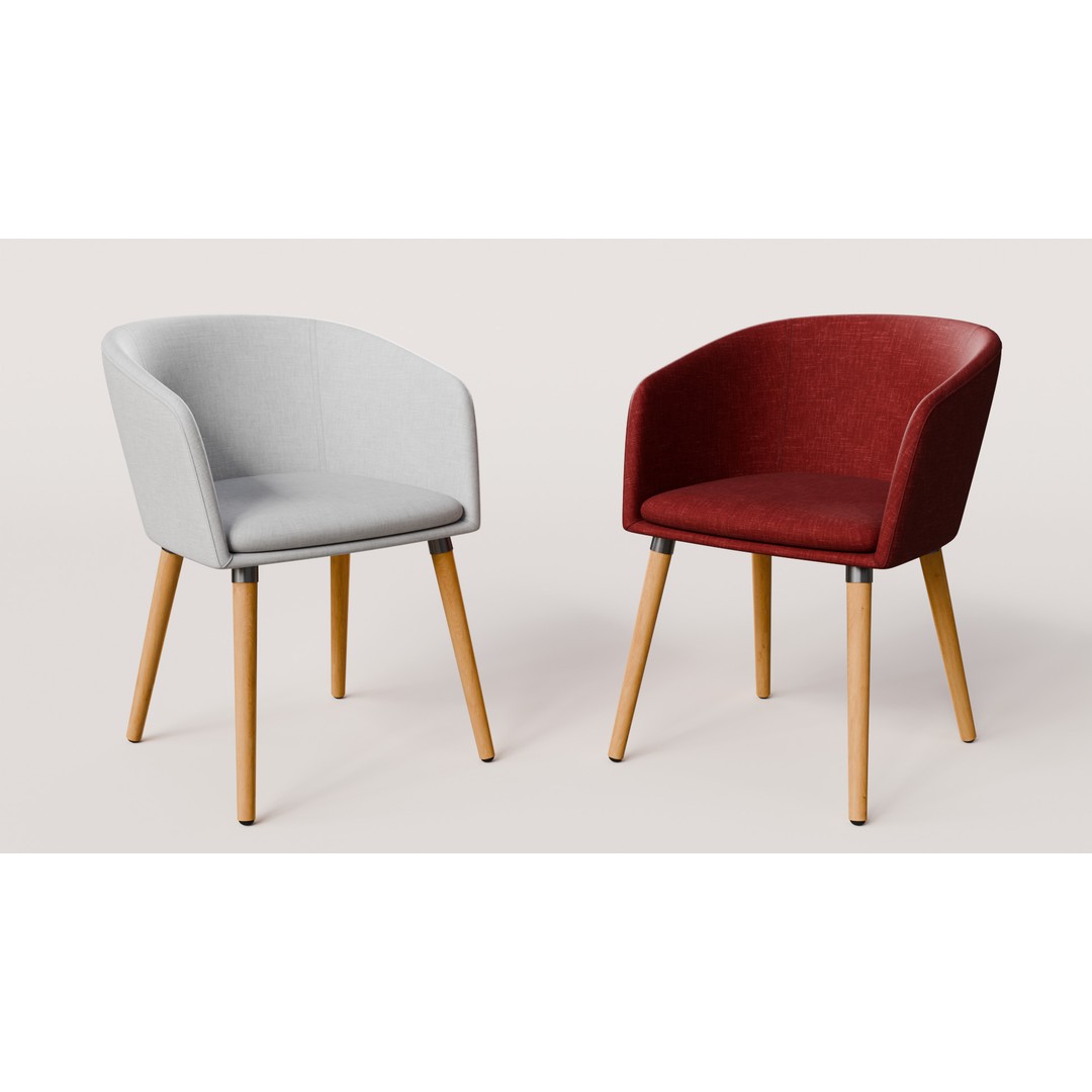Realistic Dining Chair 3D Model – PBR Textures, FBX, Blender - View 7