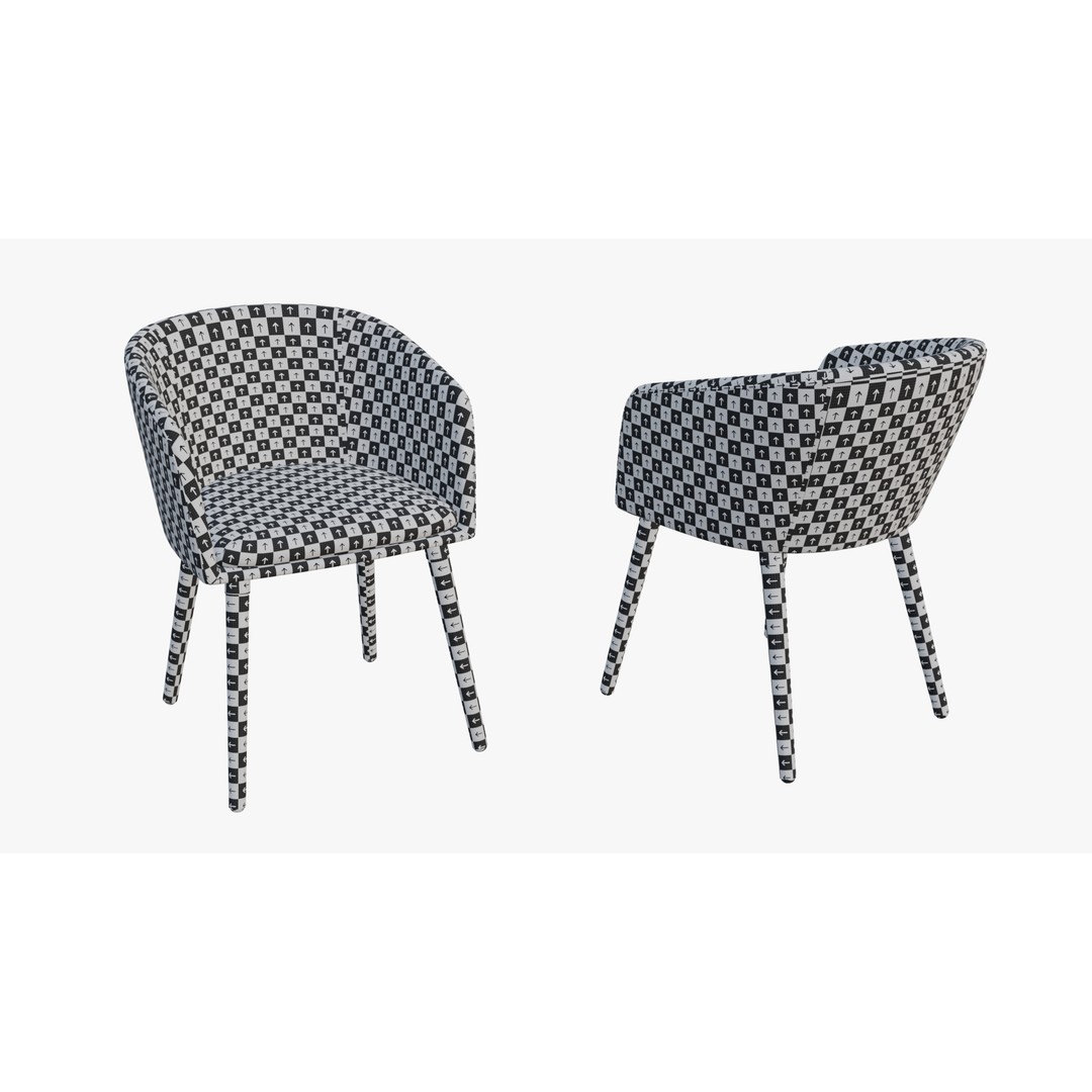 Realistic Dining Chair 3D Model – PBR Textures, FBX, Blender - View 8