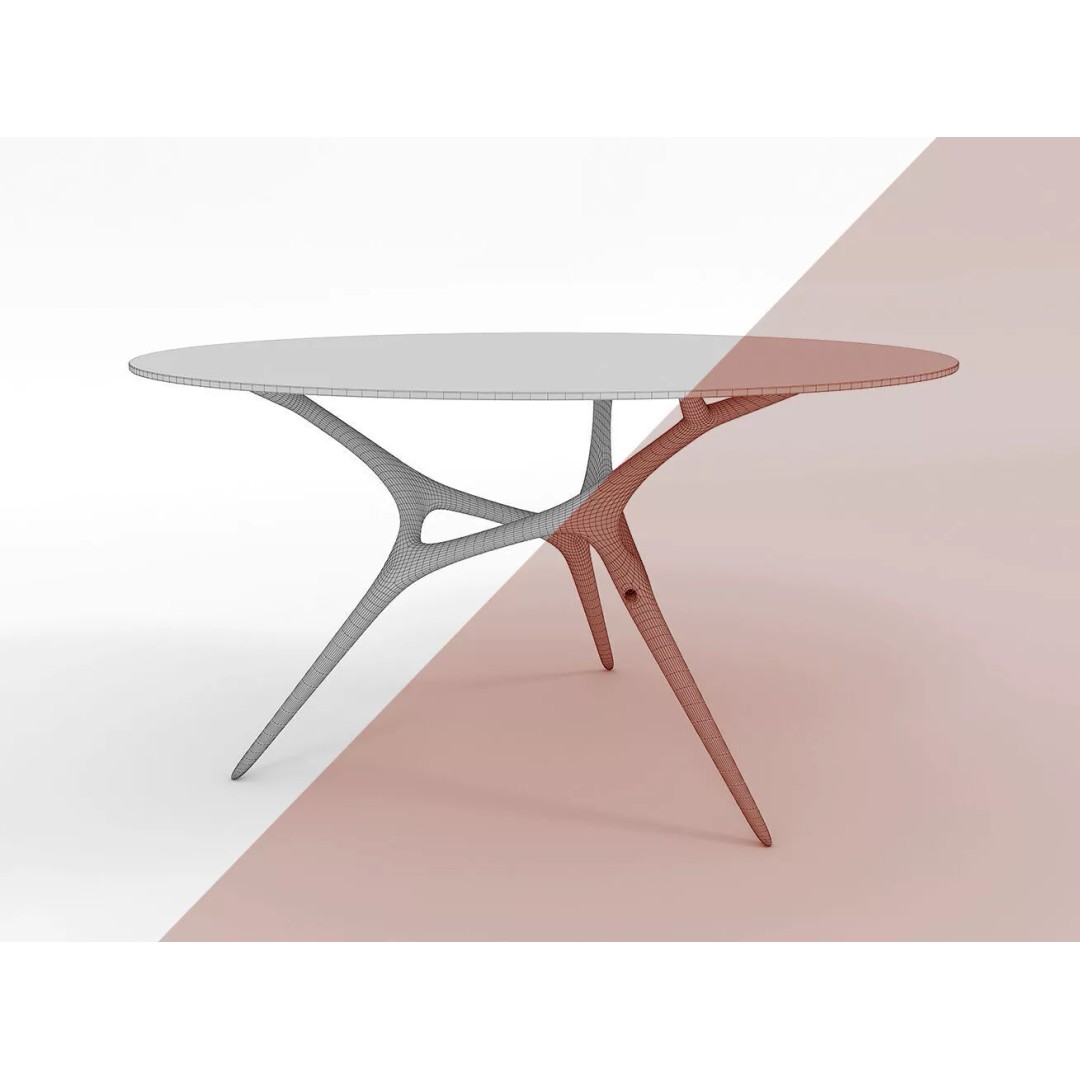 Sophisticated Modern Dining Set 3D Model – Elegant Furniture Collection, FBX - View 10
