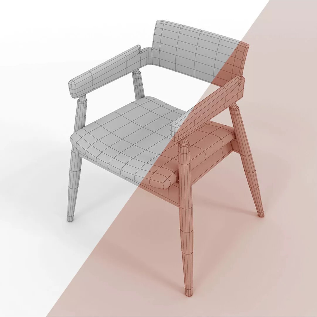 Sophisticated Modern Dining Set 3D Model – Elegant Furniture Collection, FBX - View 9