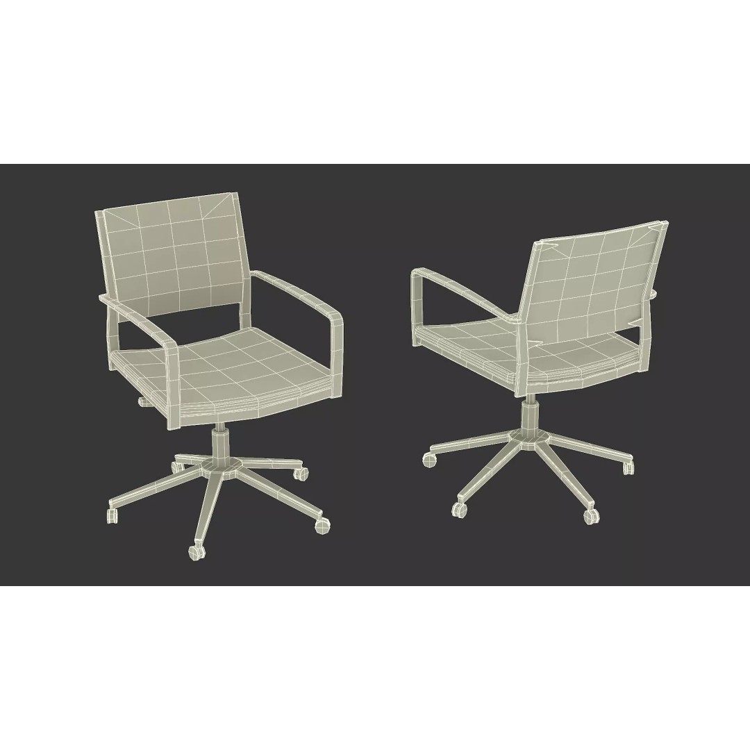 Library Furniture Set 3D Model – Modern Interior Components, FBX - View 24