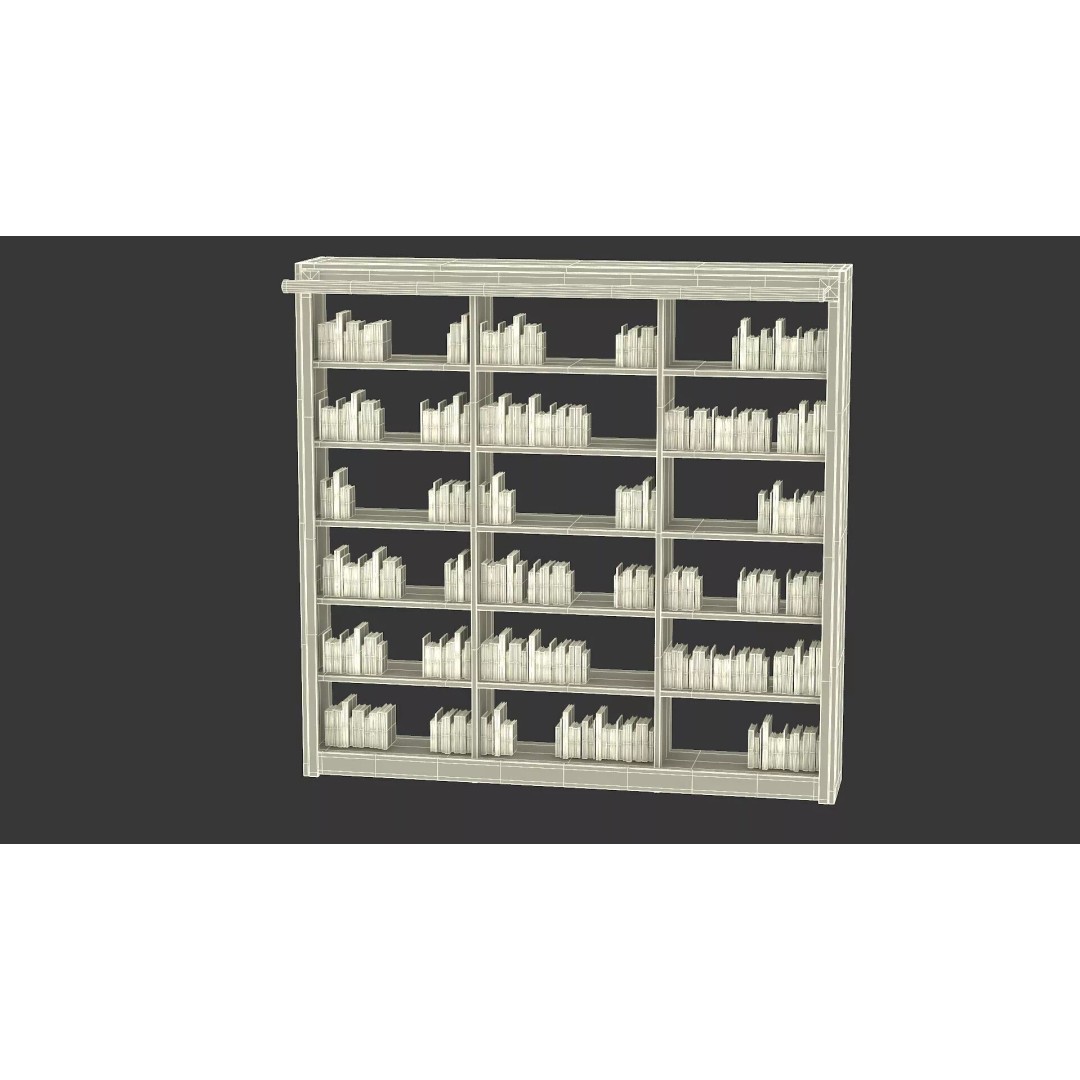 Library Furniture Set 3D Model – Modern Interior Components, FBX - View 27