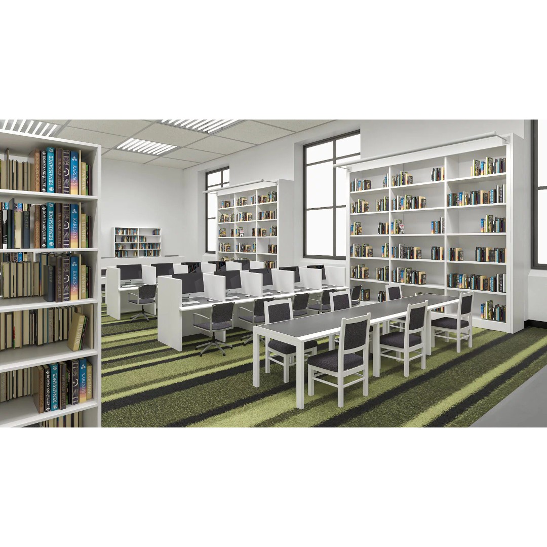 Library Furniture Set 3D Model – Modern Interior Components, FBX - View 5