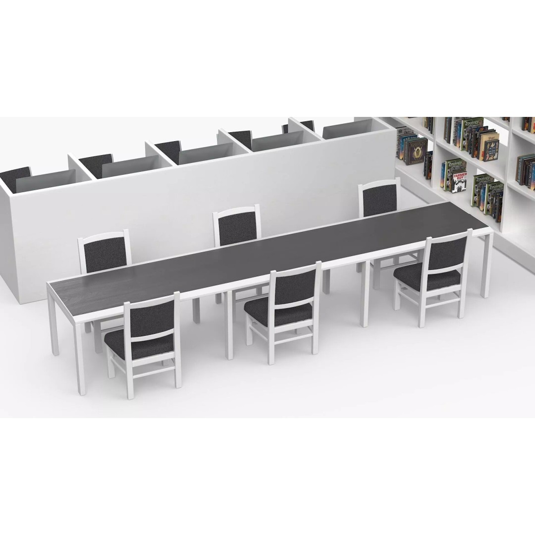 Library Furniture Set 3D Model – Modern Interior Components, FBX - View 8