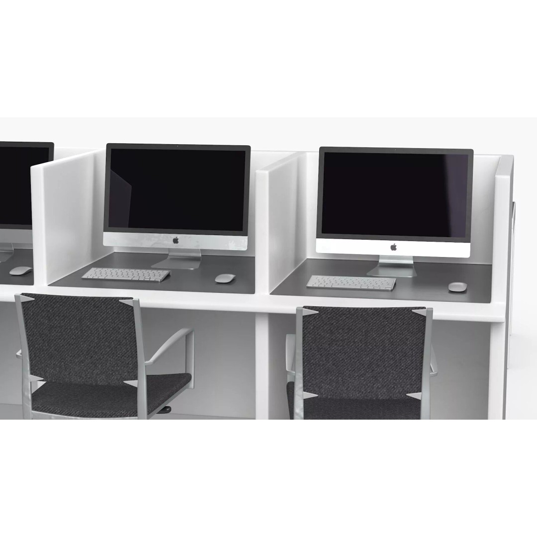 Library Furniture Set 3D Model – Modern Interior Components, FBX - View 9