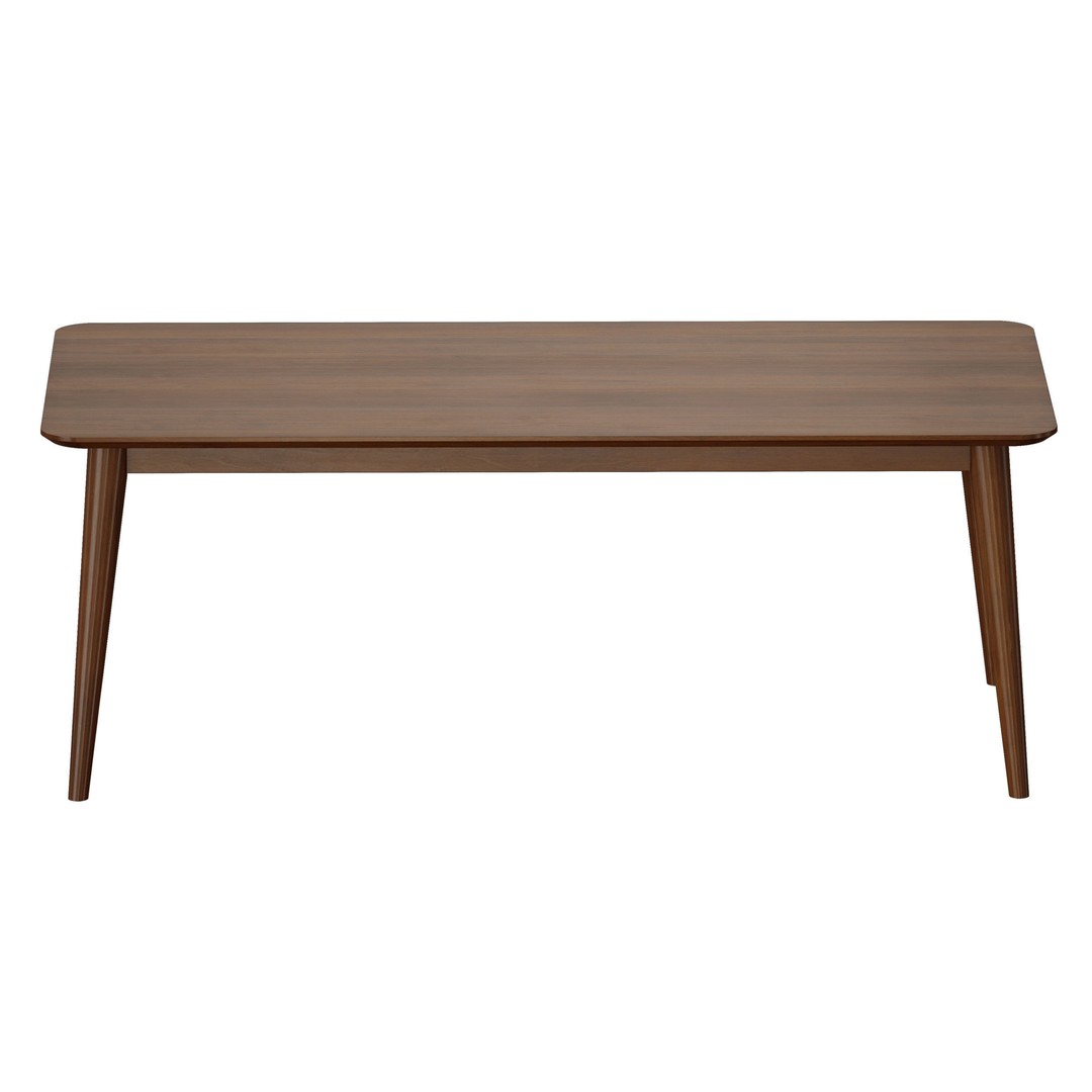 Tate Walnut Dining Table 3D Model – Midcentury Extendable Design, FBX - View 7