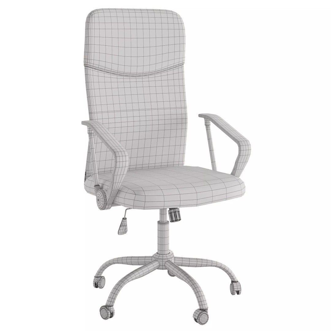 Arano Office Chair 3D Model – High-Quality Ergonomic Design, FBX/OBJ - View 5