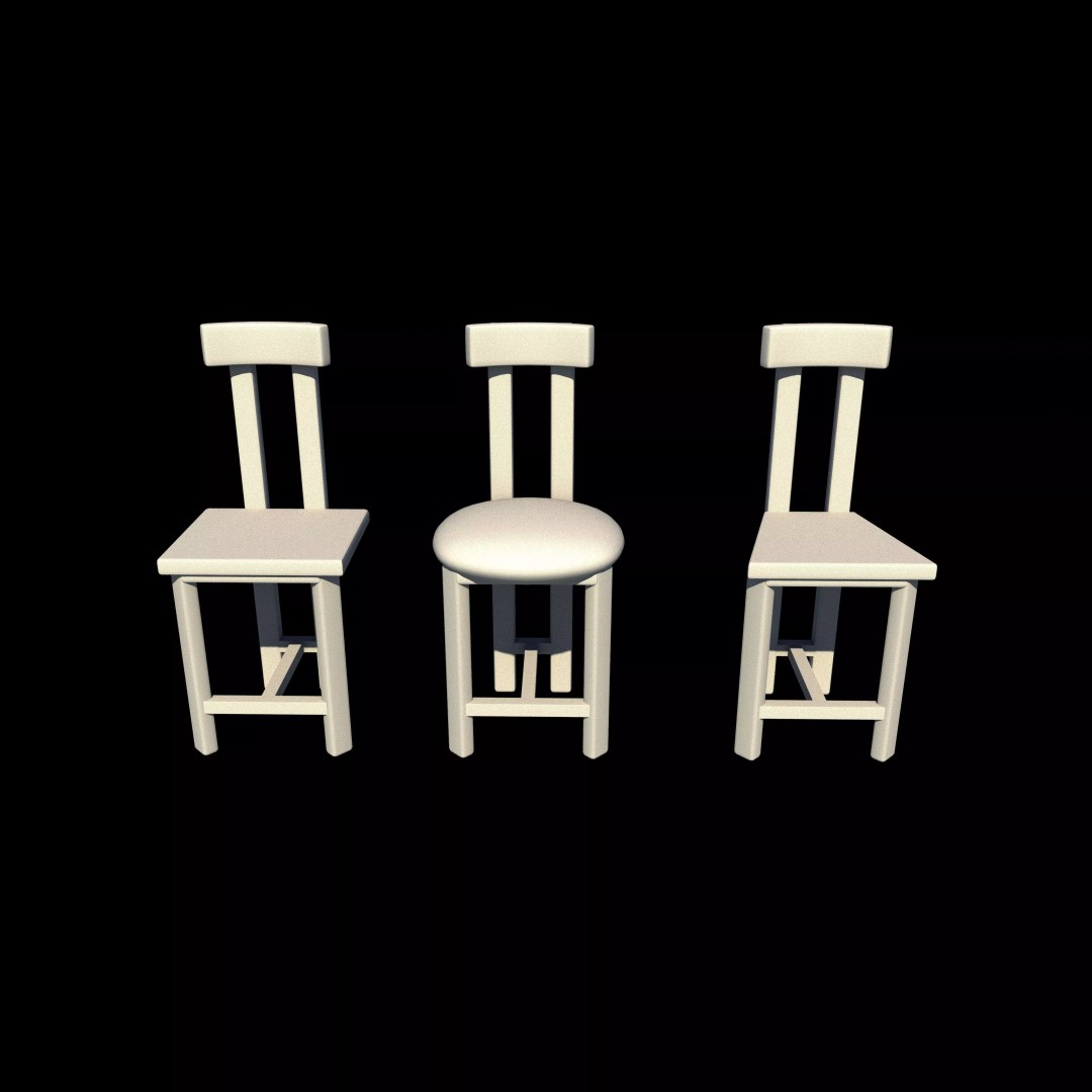 Boden Stool 3D Model – Bar Stool with PBR Textures, FBX, OBJ