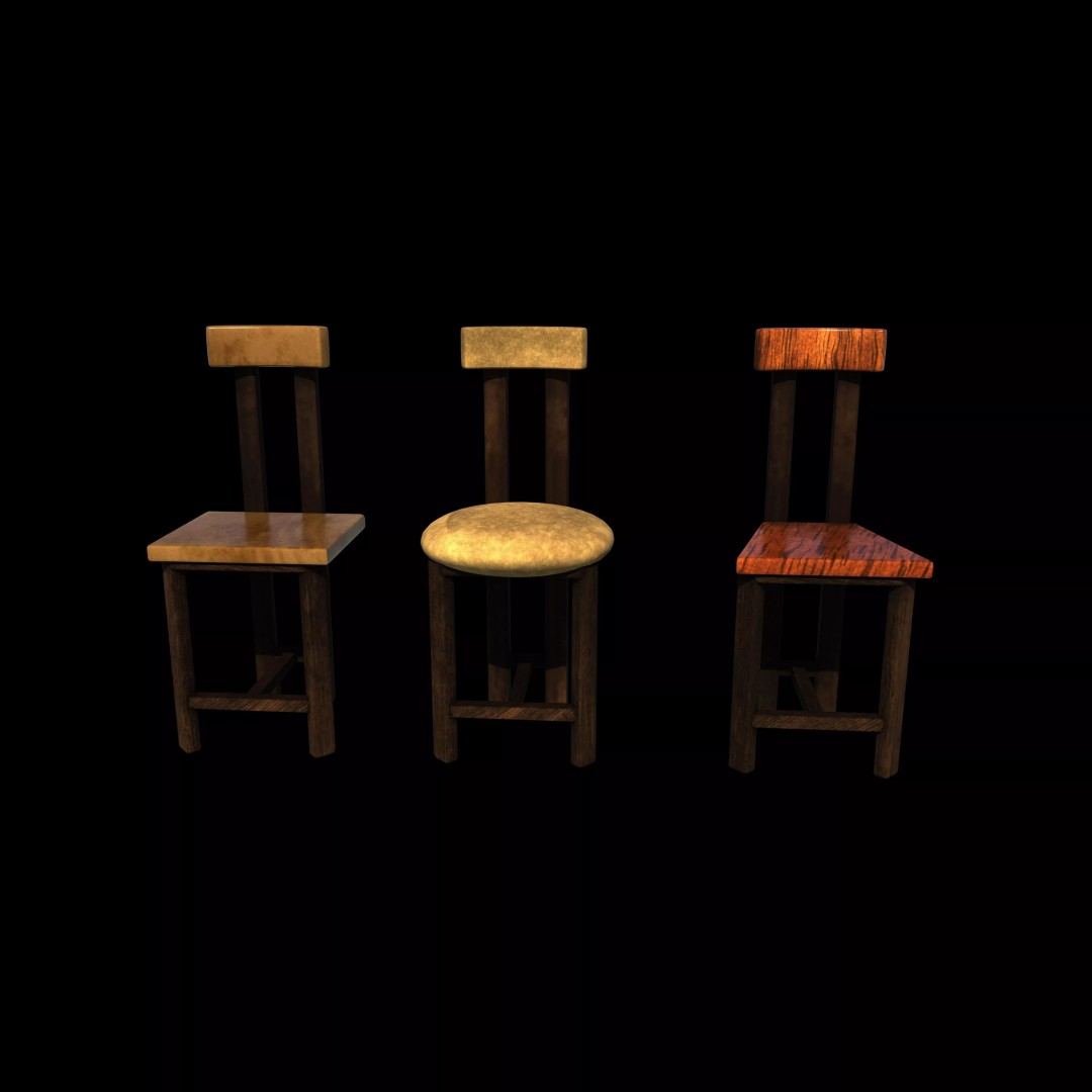 Boden Stool 3D Model – Bar Stool with PBR Textures, FBX, OBJ - View 10