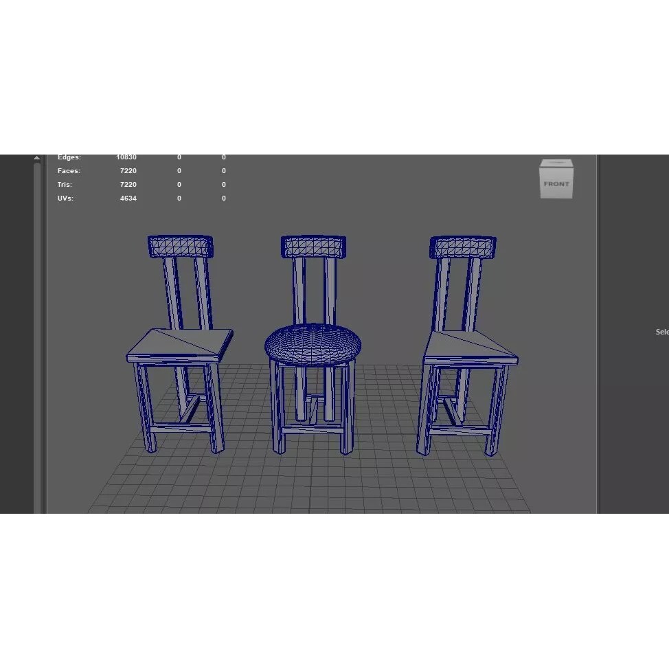 Boden Stool 3D Model – Bar Stool with PBR Textures, FBX, OBJ - View 11