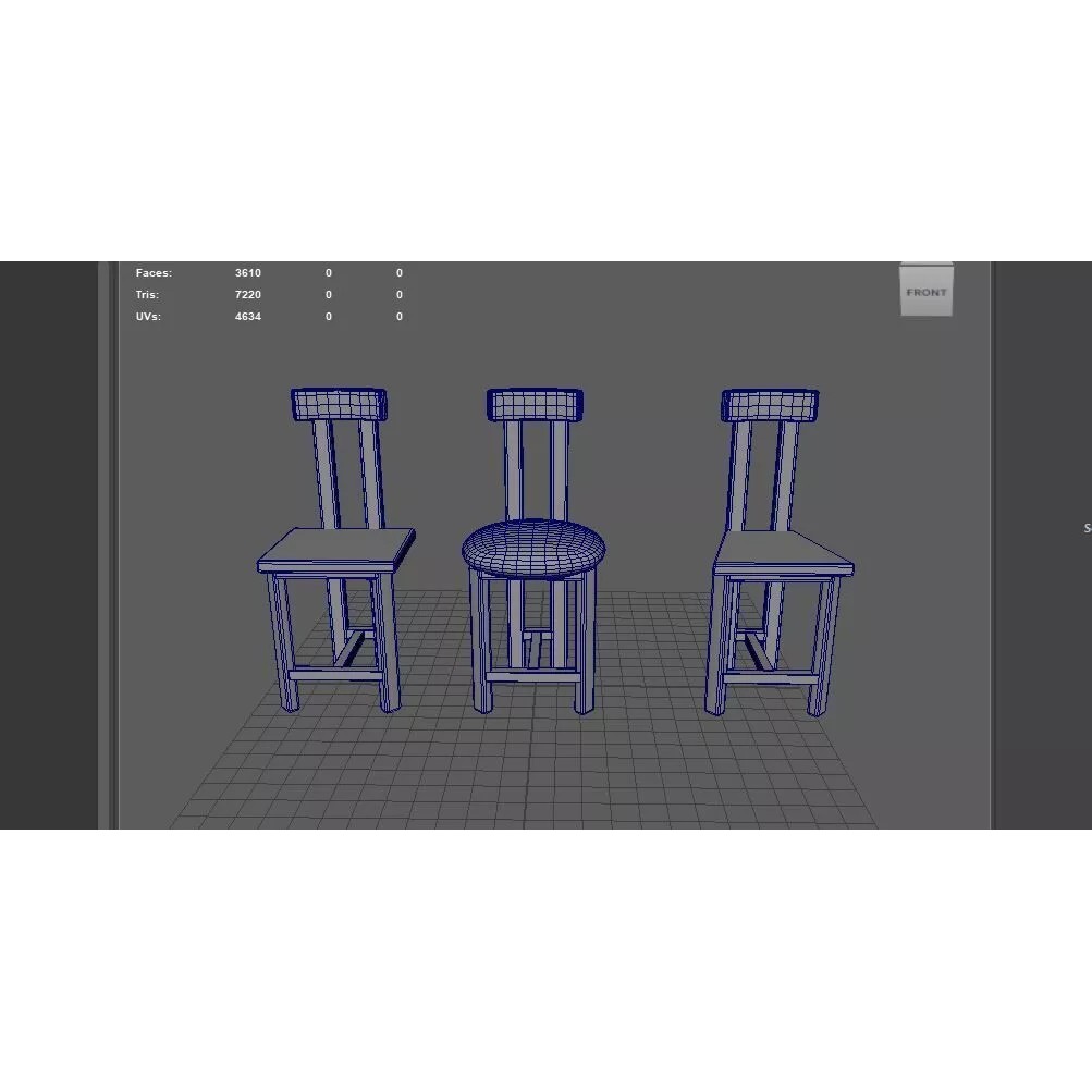 Boden Stool 3D Model – Bar Stool with PBR Textures, FBX, OBJ - View 13