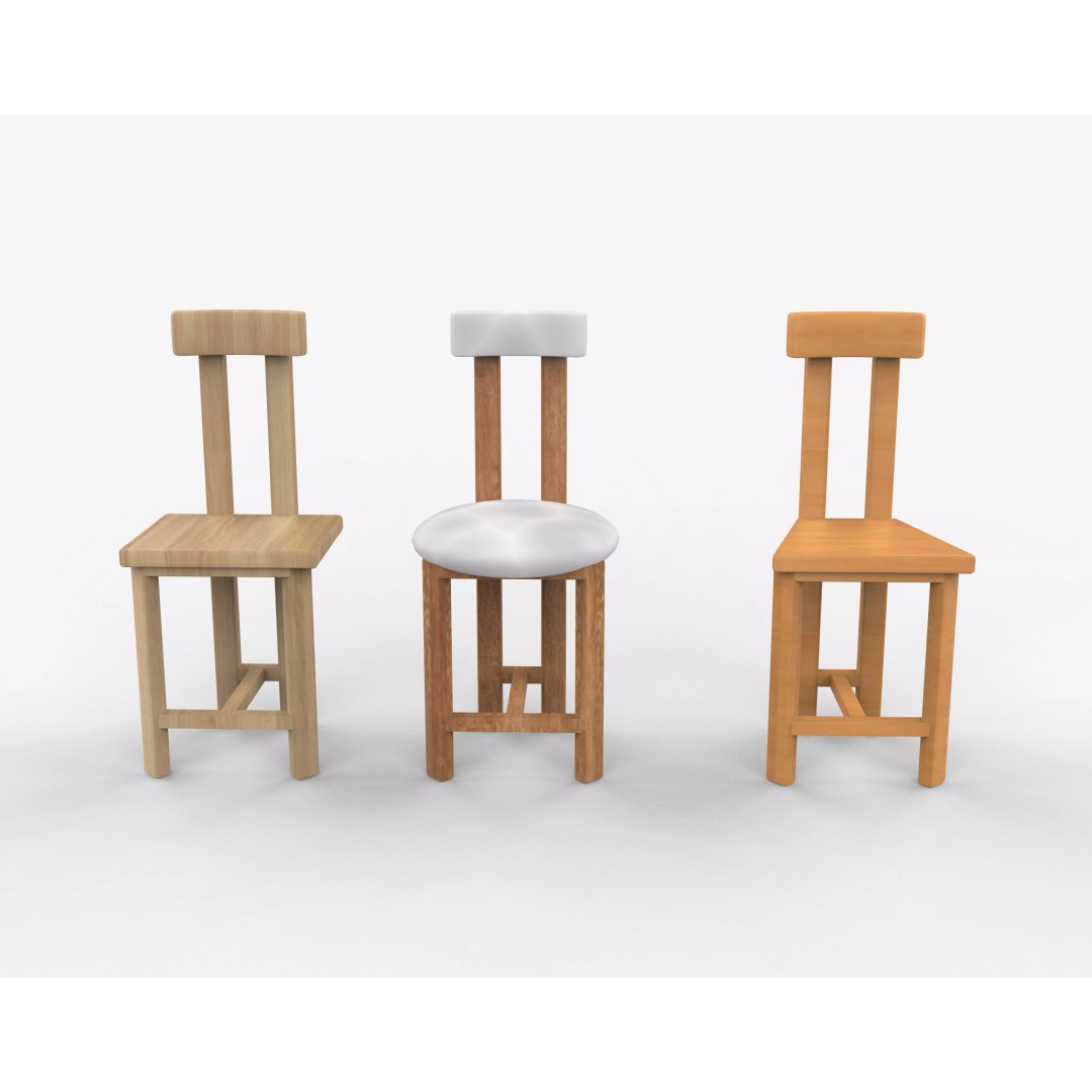 Boden Stool 3D Model – Bar Stool with PBR Textures, FBX, OBJ - View 2
