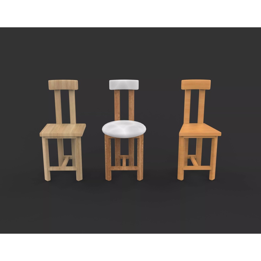 Boden Stool 3D Model – Bar Stool with PBR Textures, FBX, OBJ - View 3