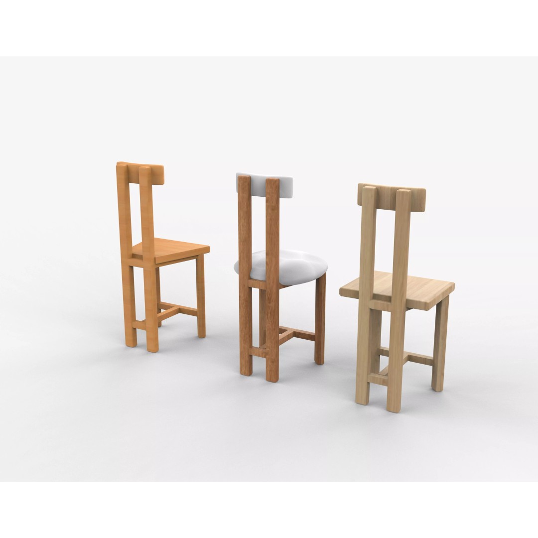 Boden Stool 3D Model – Bar Stool with PBR Textures, FBX, OBJ - View 4