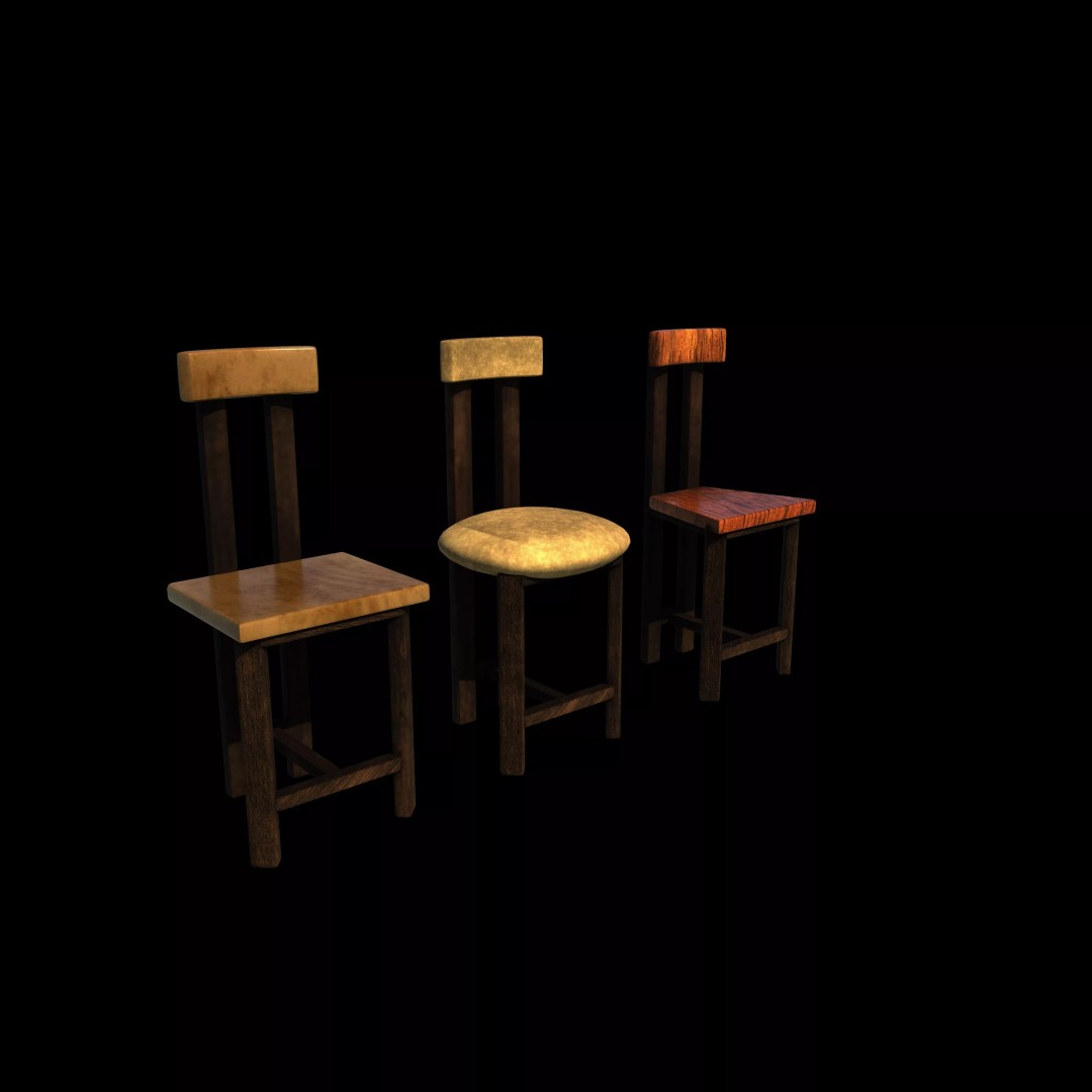 Boden Stool 3D Model – Bar Stool with PBR Textures, FBX, OBJ - View 6