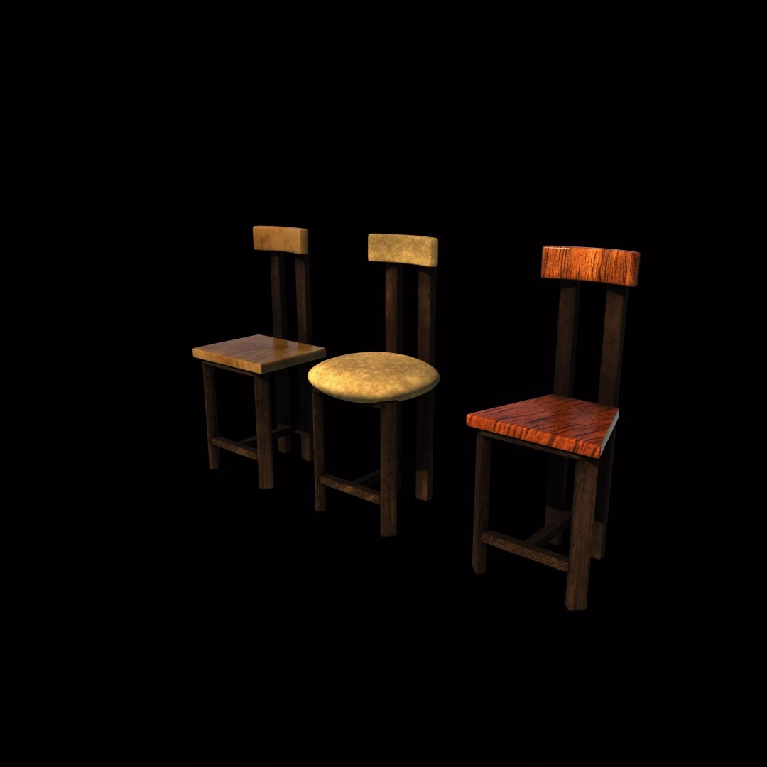 Boden Stool 3D Model – Bar Stool with PBR Textures, FBX, OBJ - View 8
