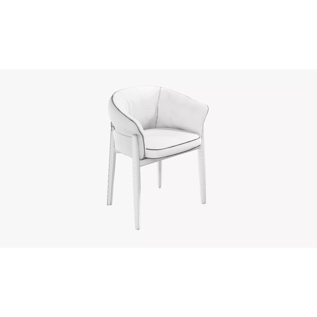 Leopold Chair 3D Model – Mid Poly Furniture with PBR Textures