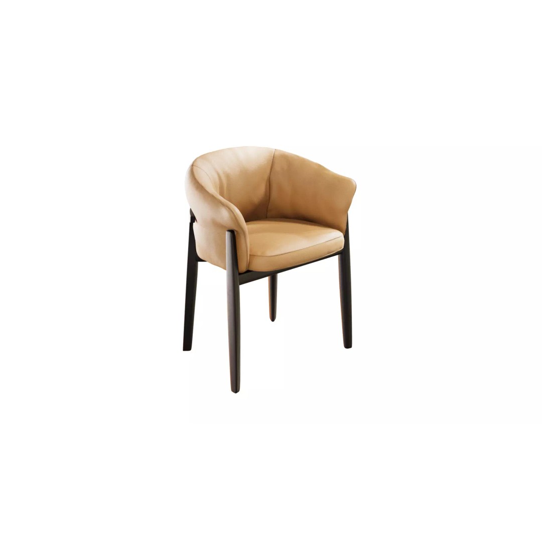 Leopold Chair 3D Model – Mid Poly Furniture with PBR Textures - View 2