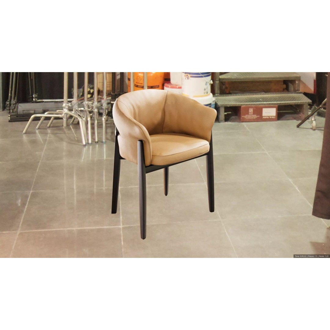 Leopold Chair 3D Model – Mid Poly Furniture with PBR Textures - View 3