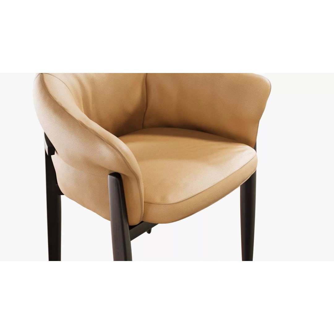 Leopold Chair 3D Model – Mid Poly Furniture with PBR Textures - View 6