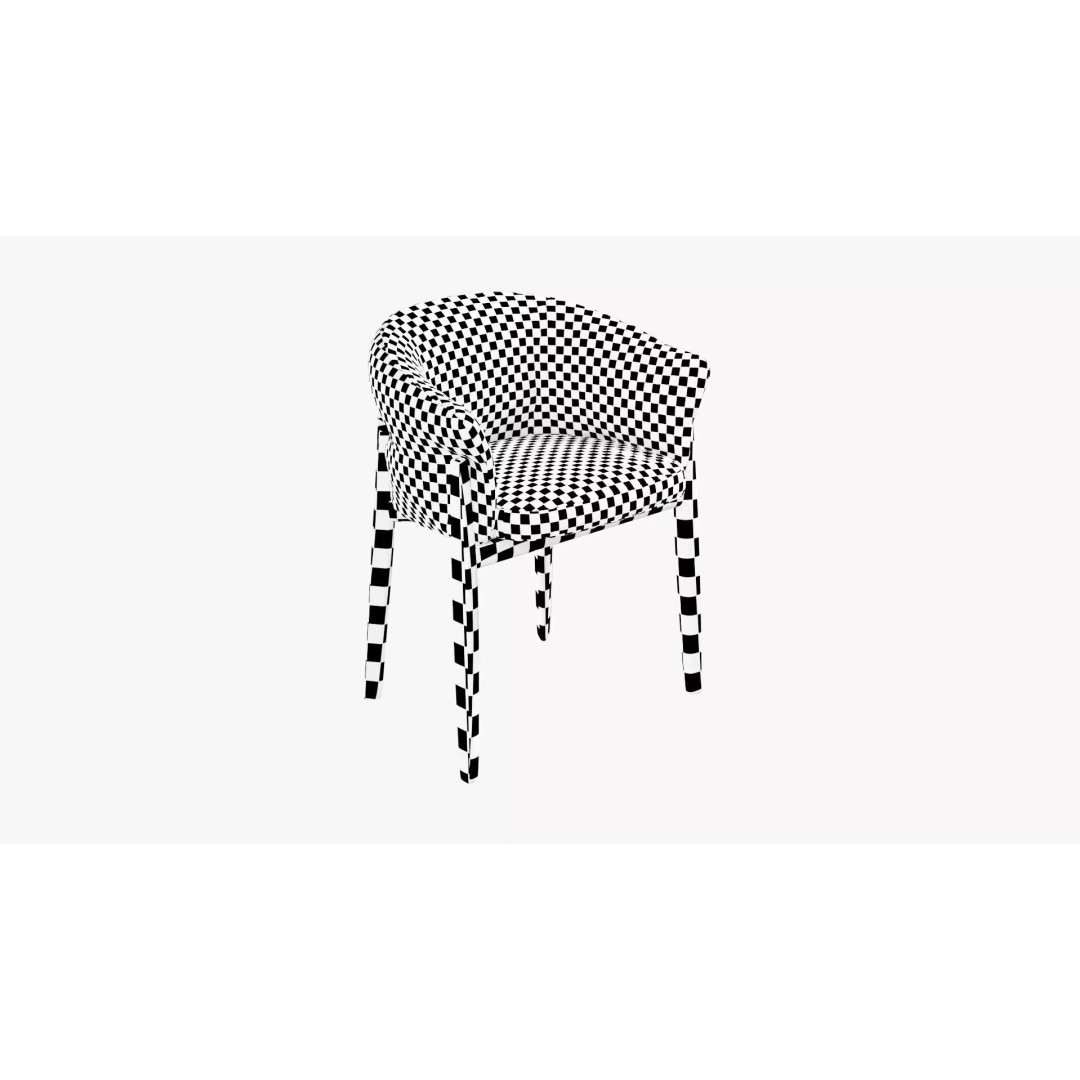 Leopold Chair 3D Model – Mid Poly Furniture with PBR Textures - View 9