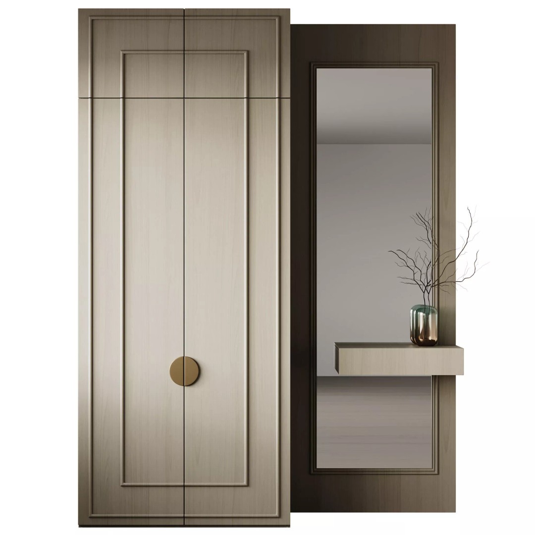 Neoclassical Hallway 3D Model – Elegant Furniture Set, FBX & OBJ - View 9