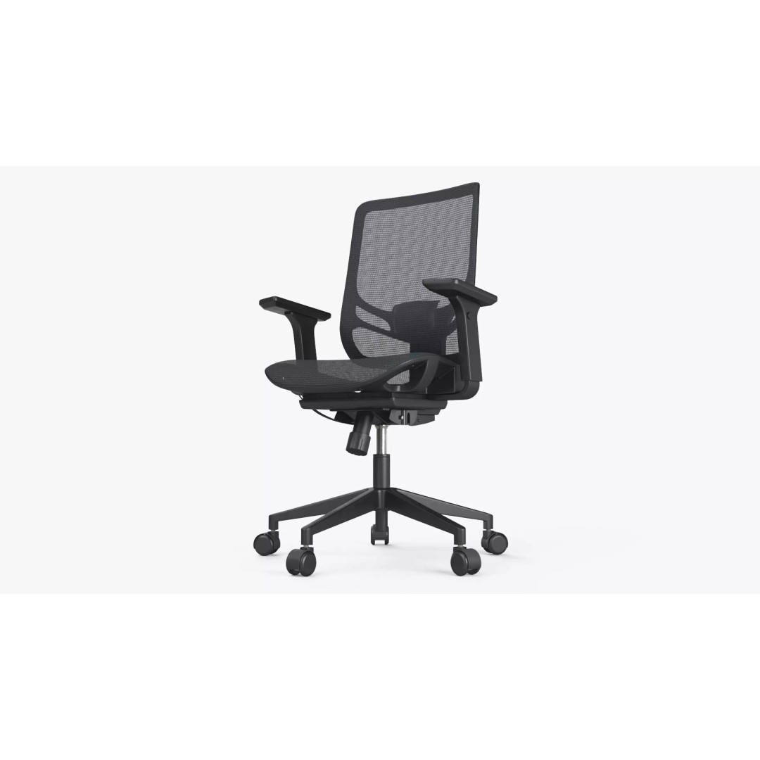 Office Chair 3D Model – Low Poly Ergonomic Furniture with PBR Textures - View 7