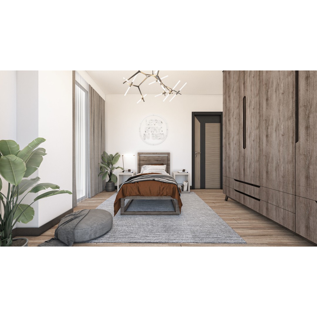 Penthouse Living Room 3D Model – Realistic Interior Design, FBX, OBJ - View 8
