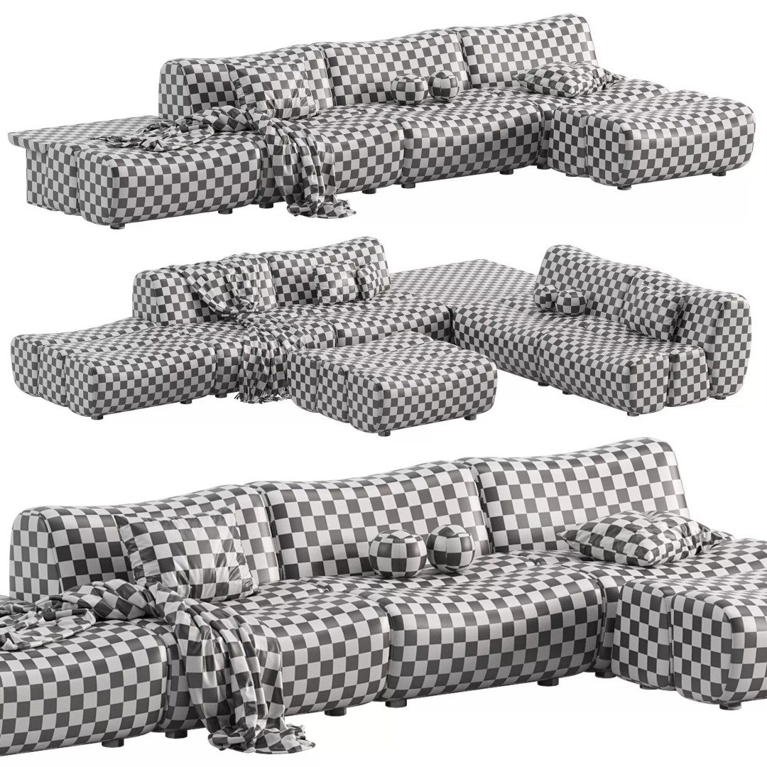 Poliform Ernest Modular Sofa 3D Model – Modern Design, OBJ & 3Ds Max