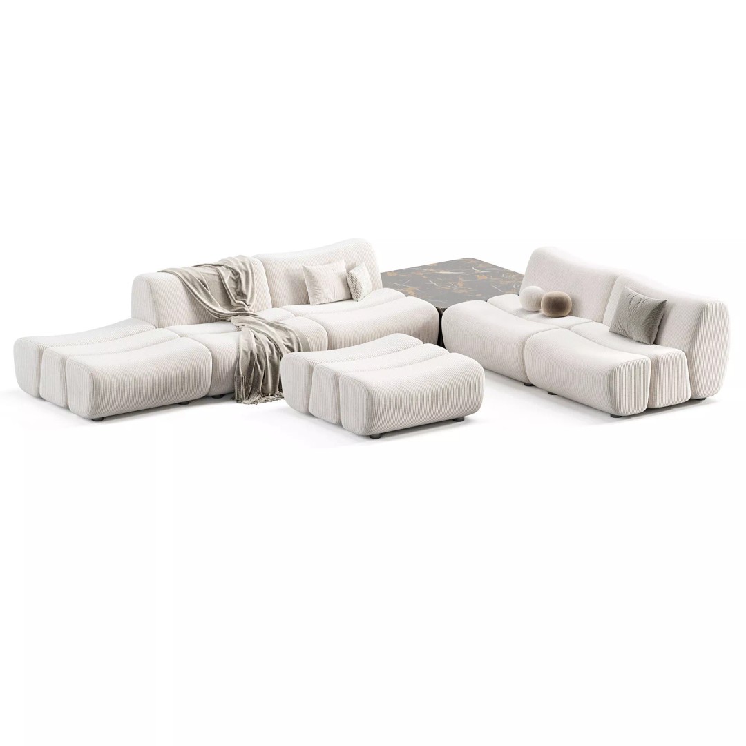 Poliform Ernest Modular Sofa 3D Model – Modern Design, OBJ & 3Ds Max - View 3