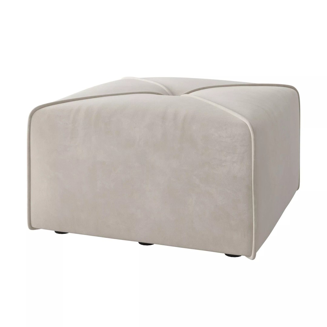 Sigur Pouf 3D Model – Modern Soft Seating Set, FBX & OBJ - View 2
