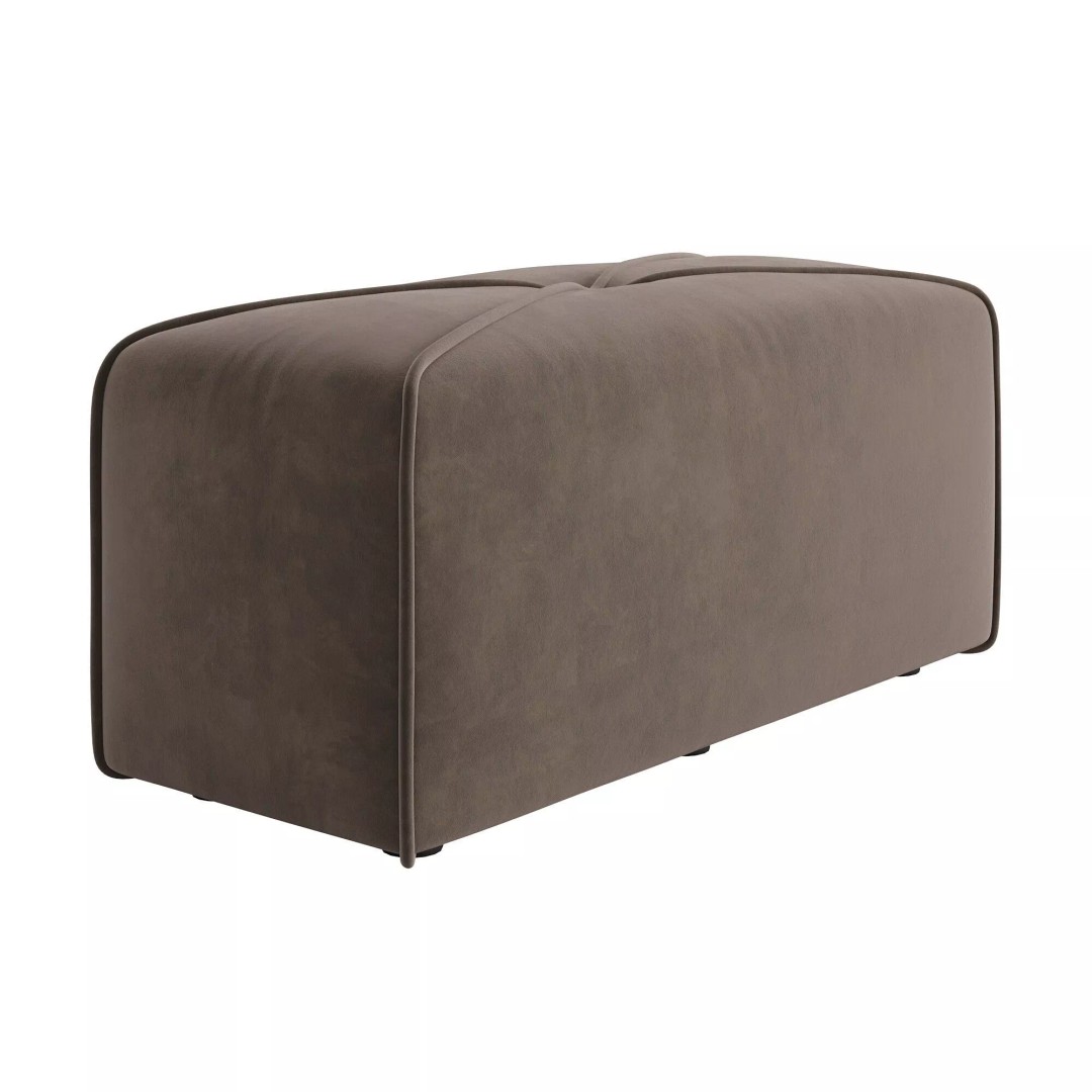 Sigur Pouf 3D Model – Modern Soft Seating Set, FBX & OBJ - View 4