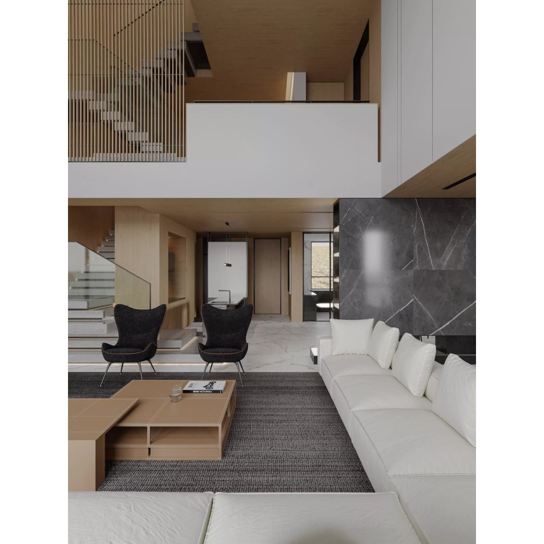 Modern Villa 3D Model – Luxurious Interior Scene with PBR Textures - View 6