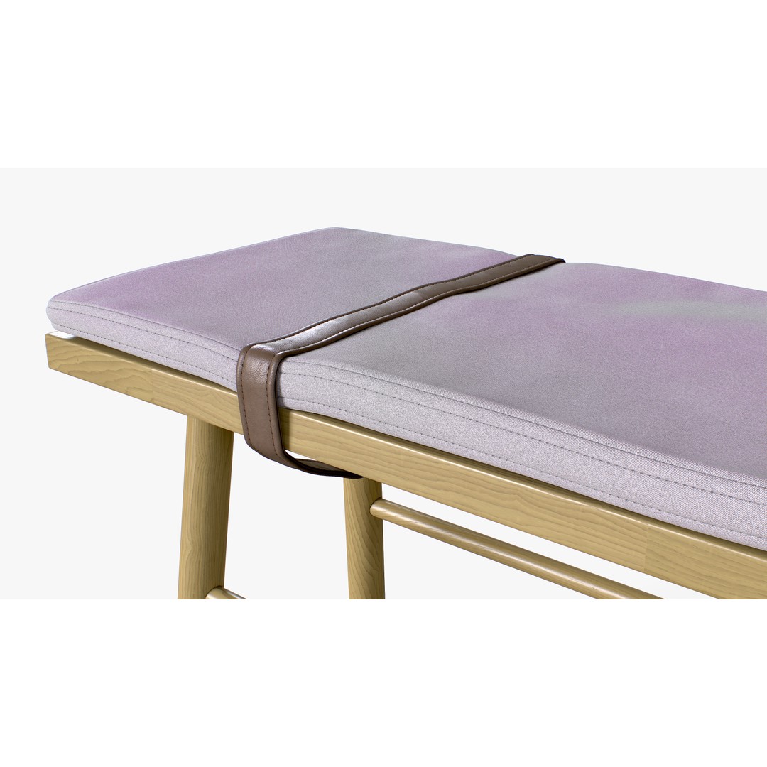 Oak Bench 3D Model – Low Poly Furniture Asset, PBR Textures - View 8