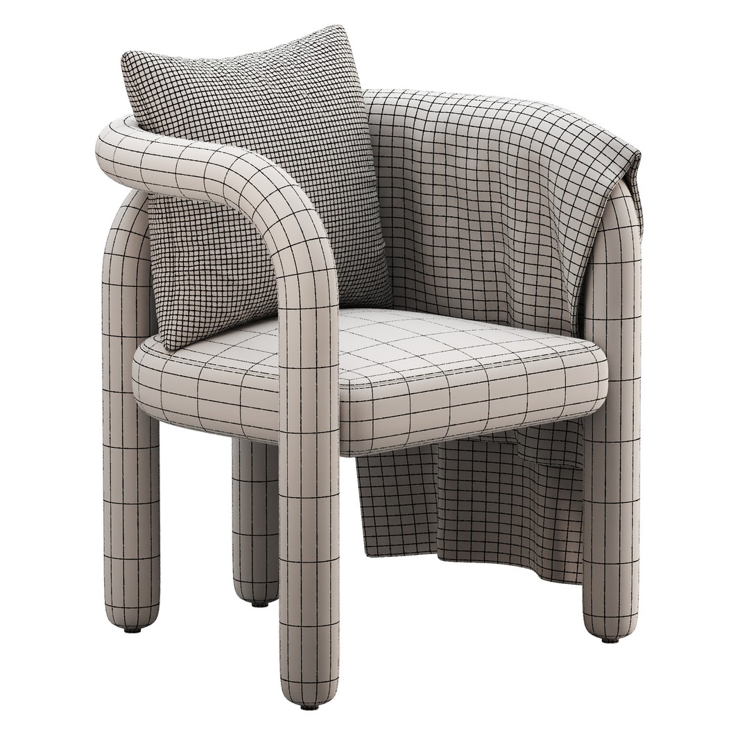 Vatican Chair 3D Model – Low Poly Armchair with PBR Textures