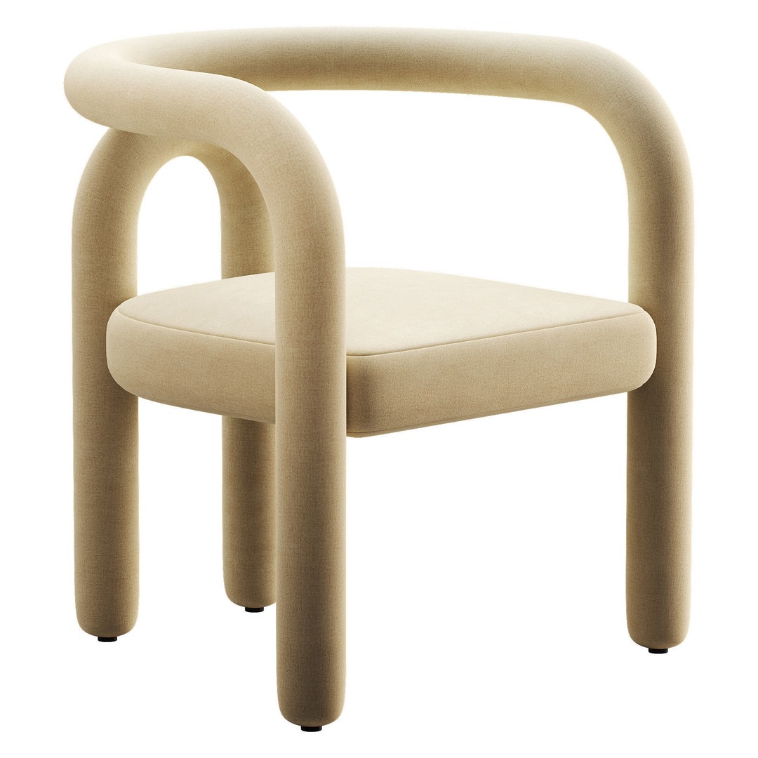 Vatican Chair 3D Model – Low Poly Armchair with PBR Textures - View 5