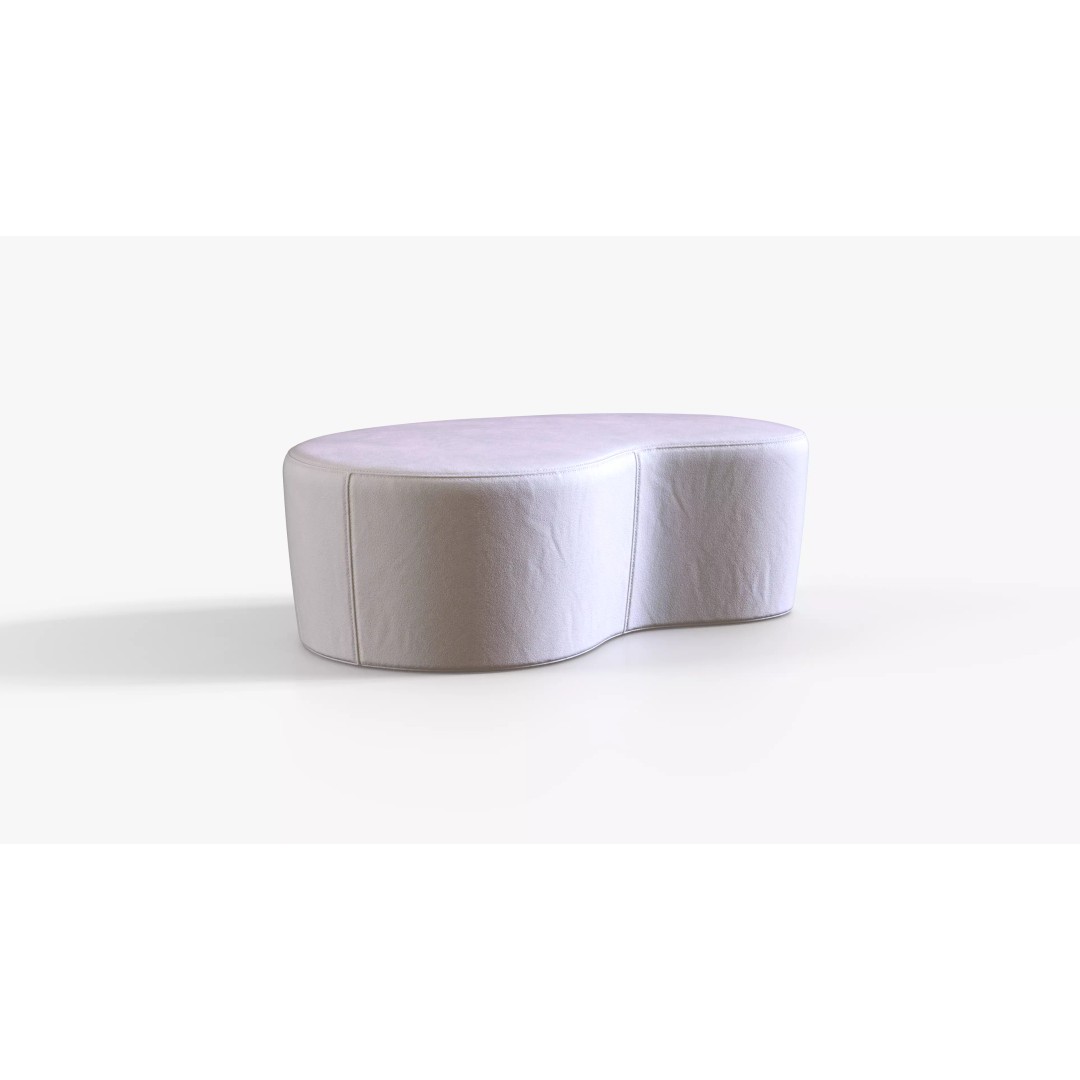Ottoman 3D Model – Low Poly Fabric Pouf with PBR Textures - View 10