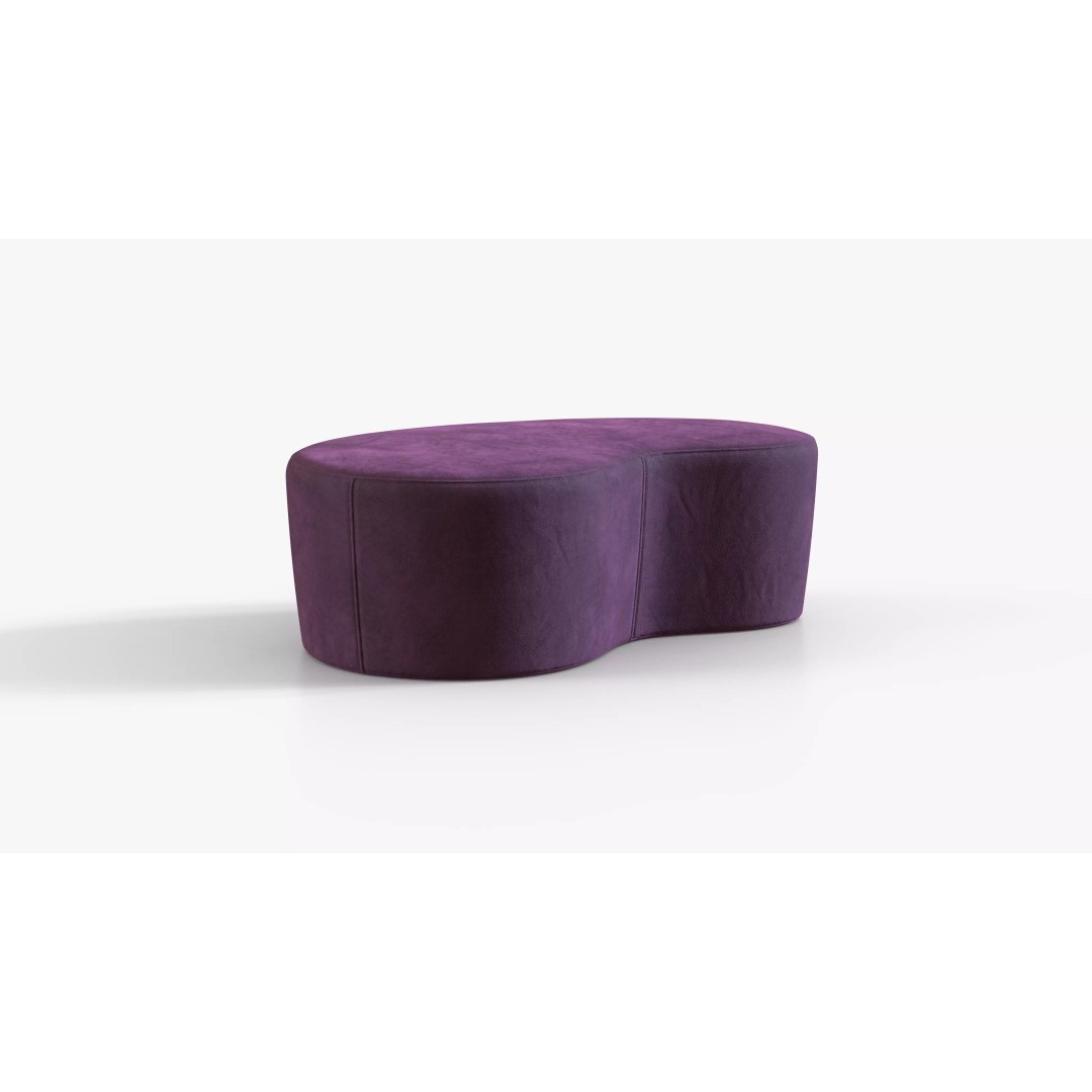 Ottoman 3D Model – Low Poly Fabric Pouf with PBR Textures - View 2