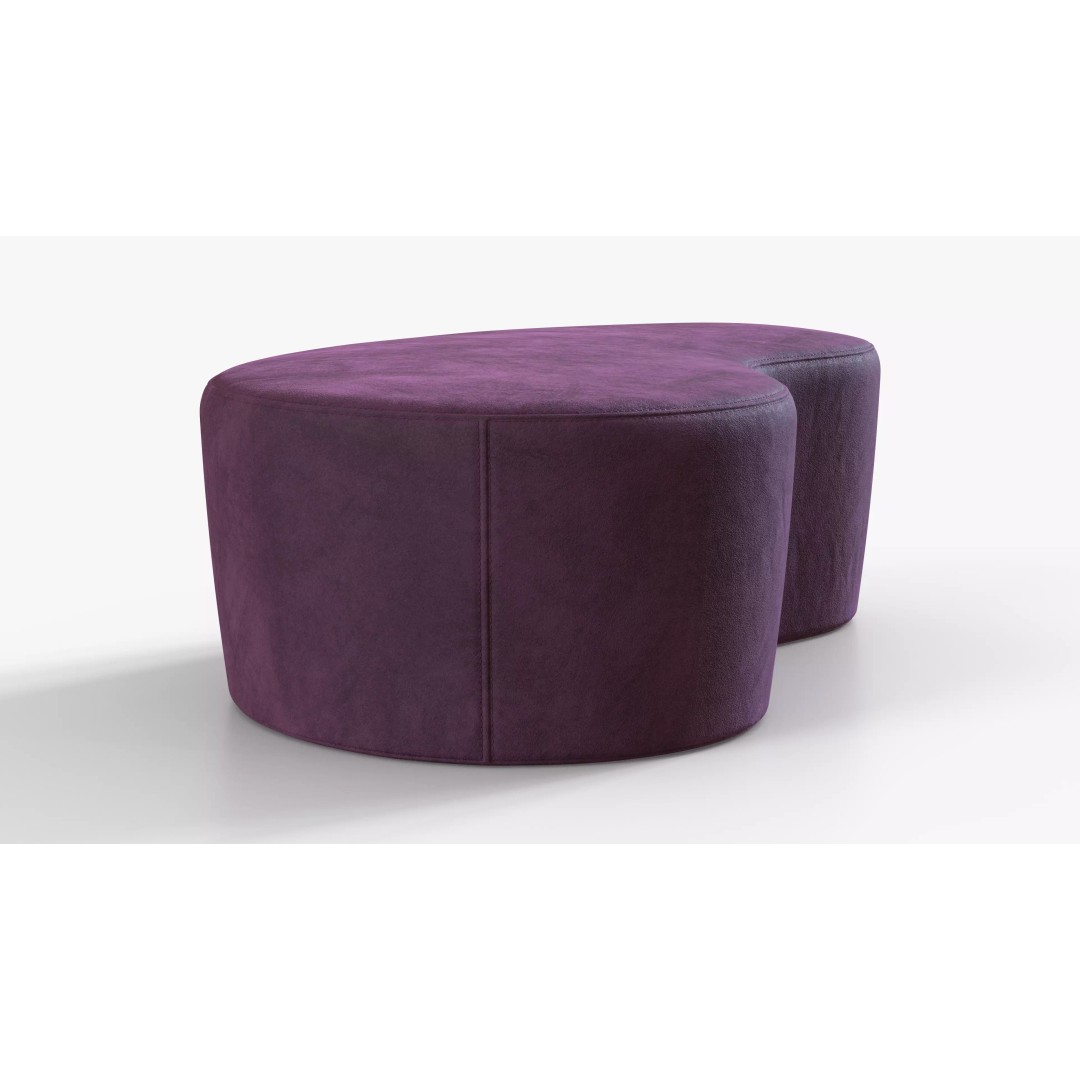 Ottoman 3D Model – Low Poly Fabric Pouf with PBR Textures - View 3