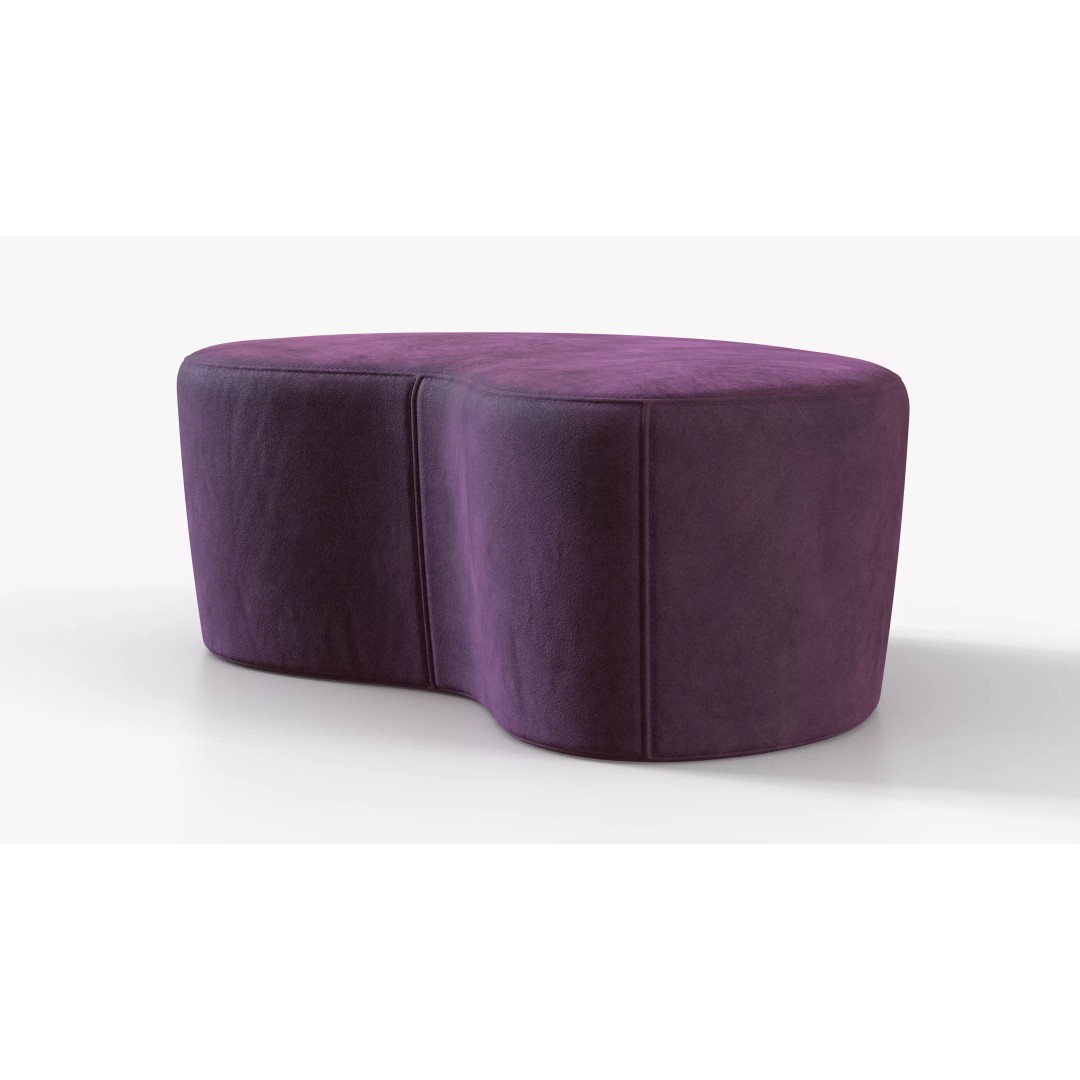 Ottoman 3D Model – Low Poly Fabric Pouf with PBR Textures - View 4